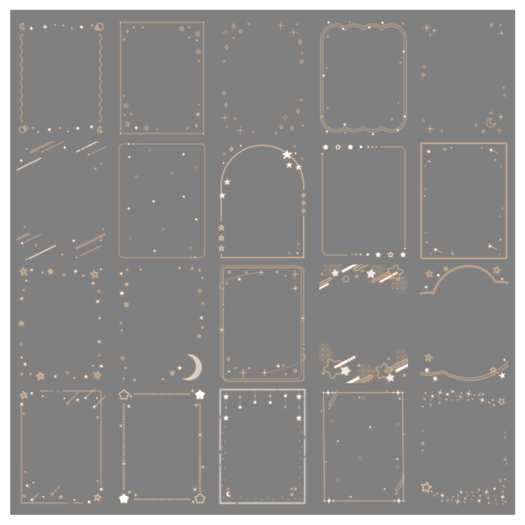 【100種】星3:4フレームセット