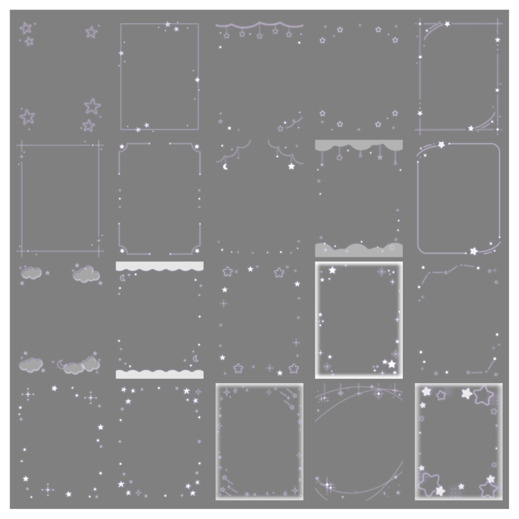 【100種】星3:4フレームセット