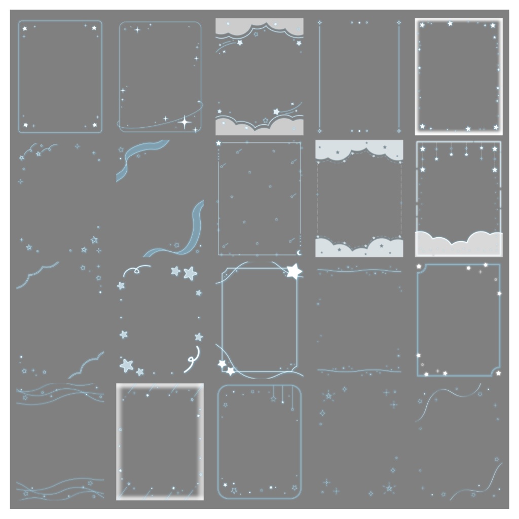 【100種】星3:4フレームセット