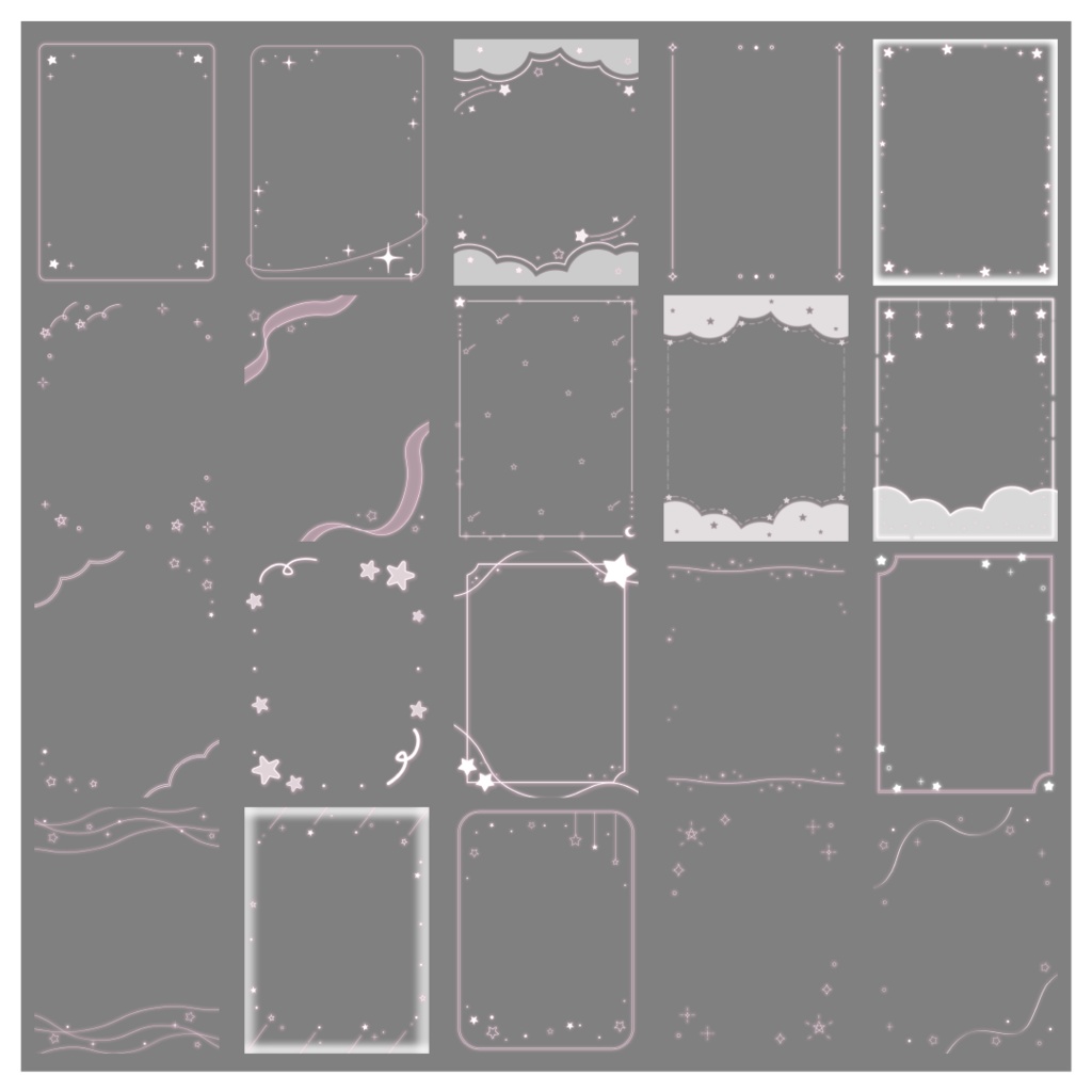 【100種】星3:4フレームセット