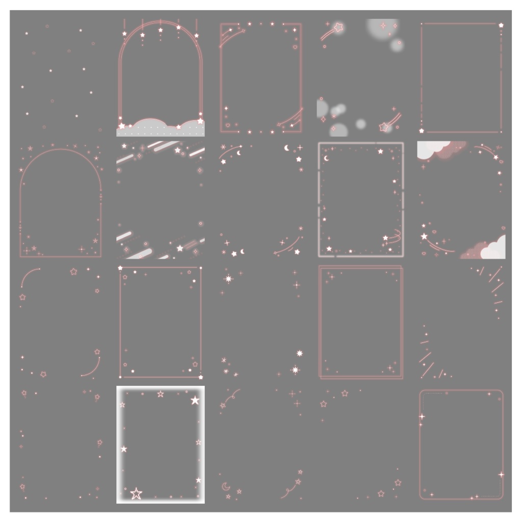 【100種】星3:4フレームセット