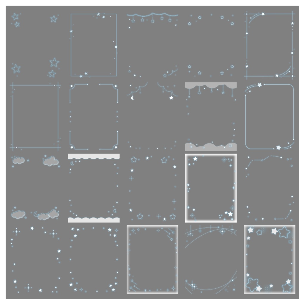 【100種】星3:4フレームセット