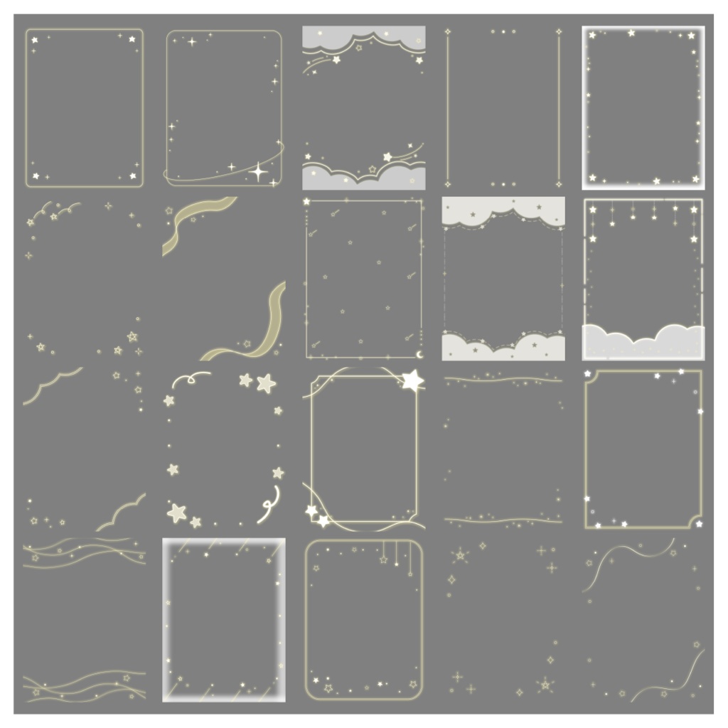 【100種】星3:4フレームセット