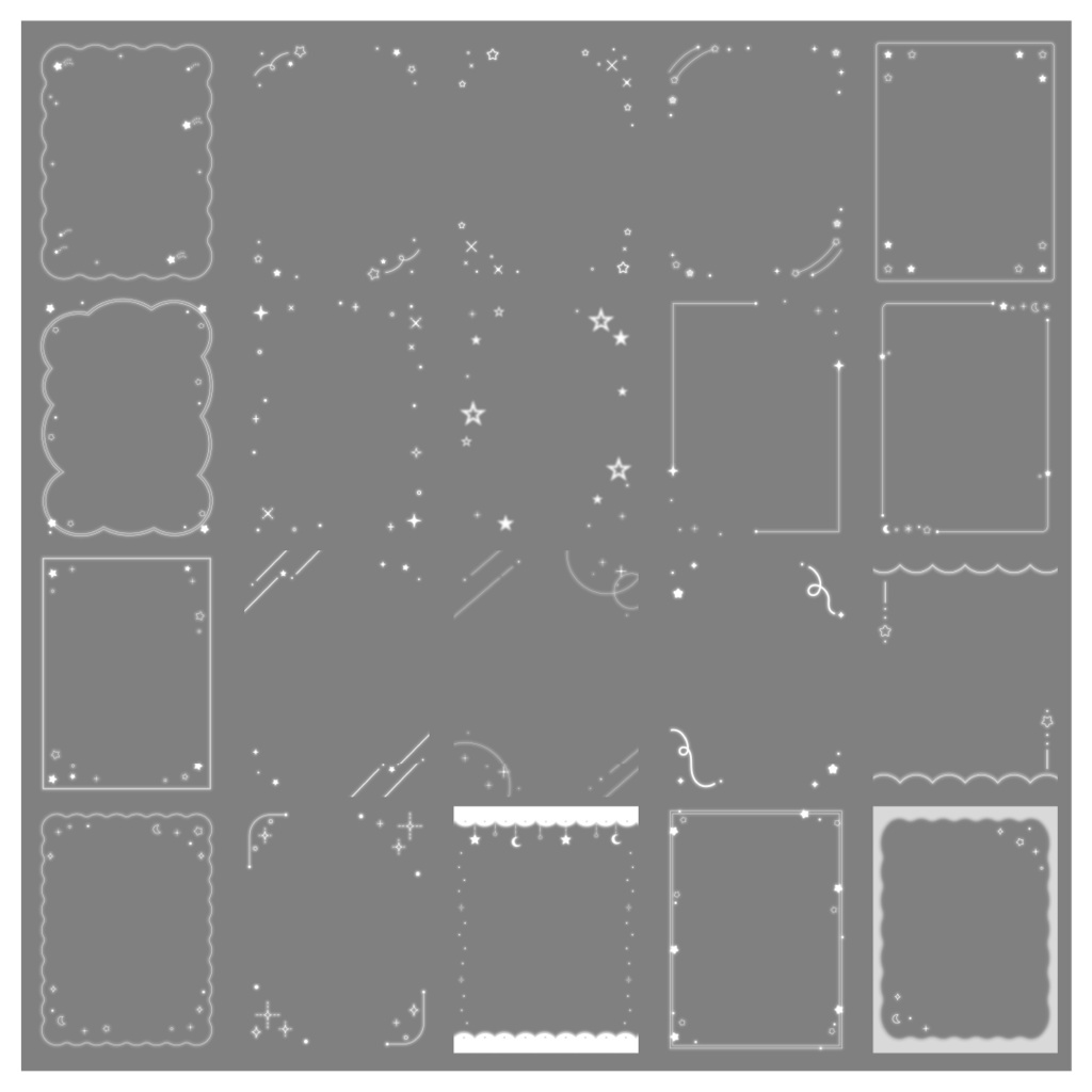 【100種】星3:4フレームセット