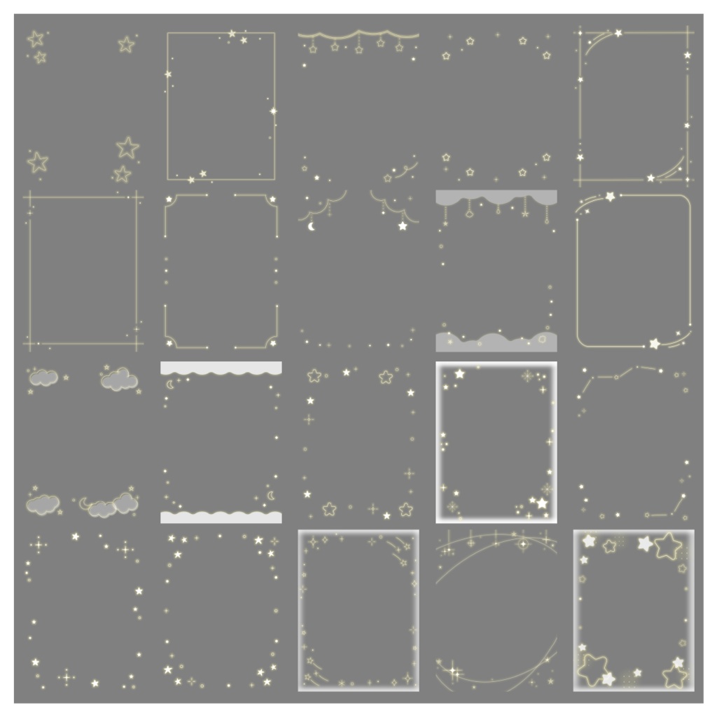 【100種】星3:4フレームセット
