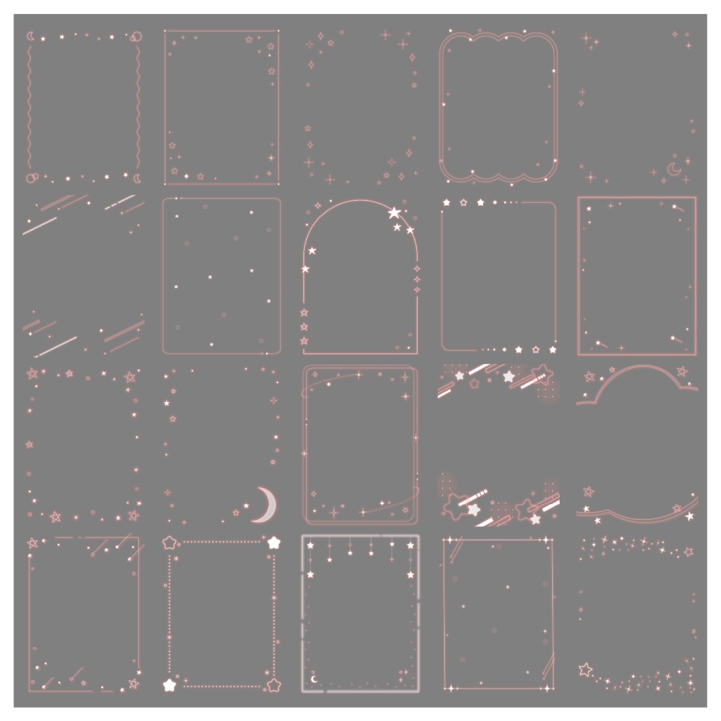 【100種】星3:4フレームセット