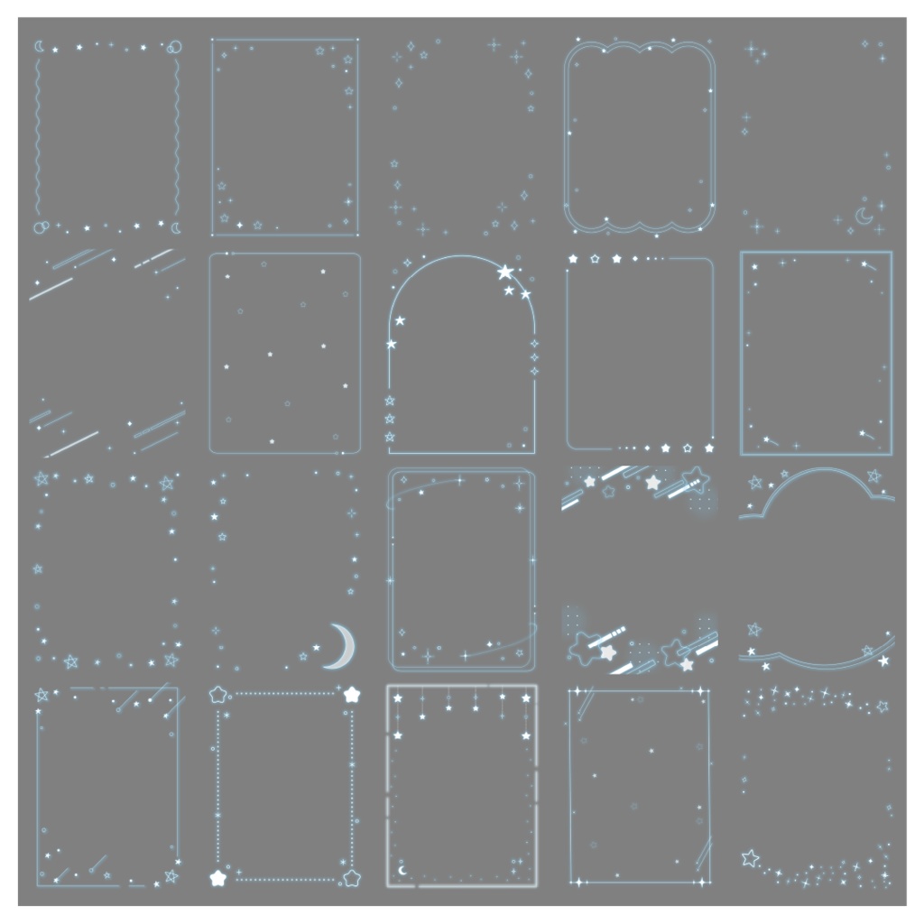 【100種】星3:4フレームセット