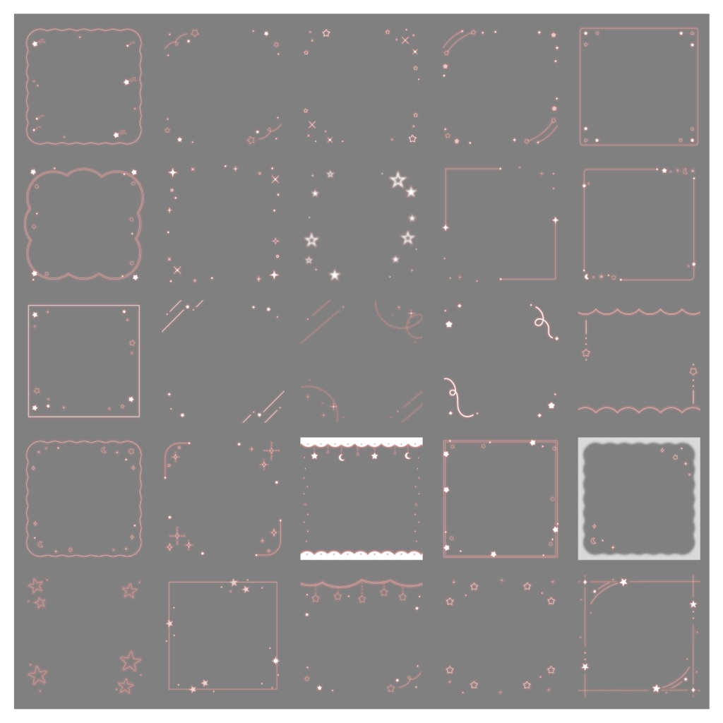 【100種】星1:1フレームセット