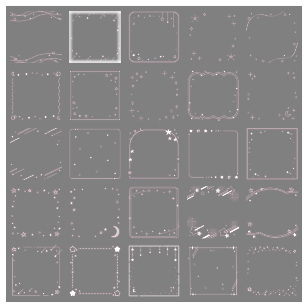 【100種】星1:1フレームセット