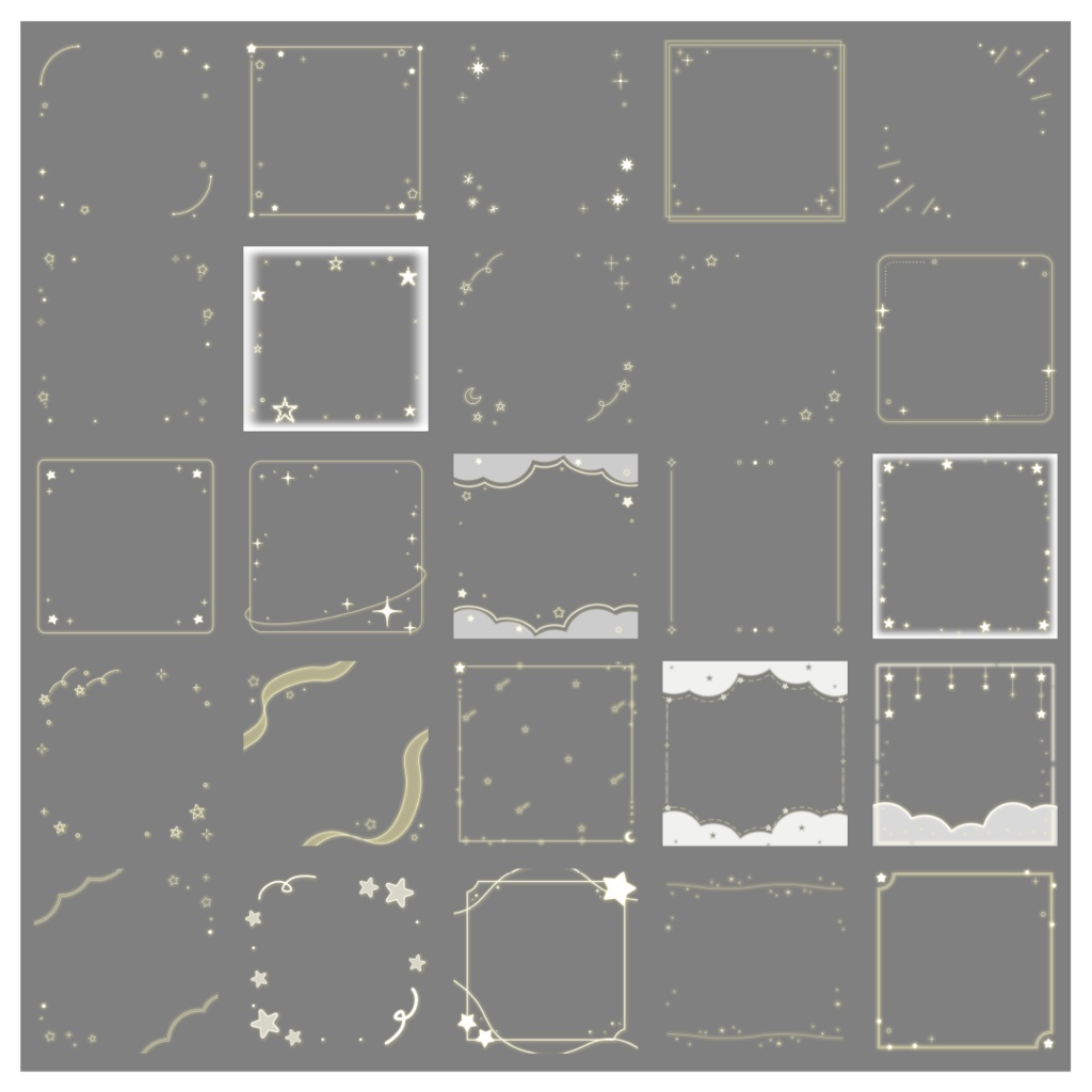 【100種】星1:1フレームセット