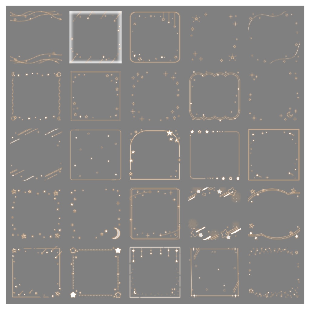 【100種】星1:1フレームセット