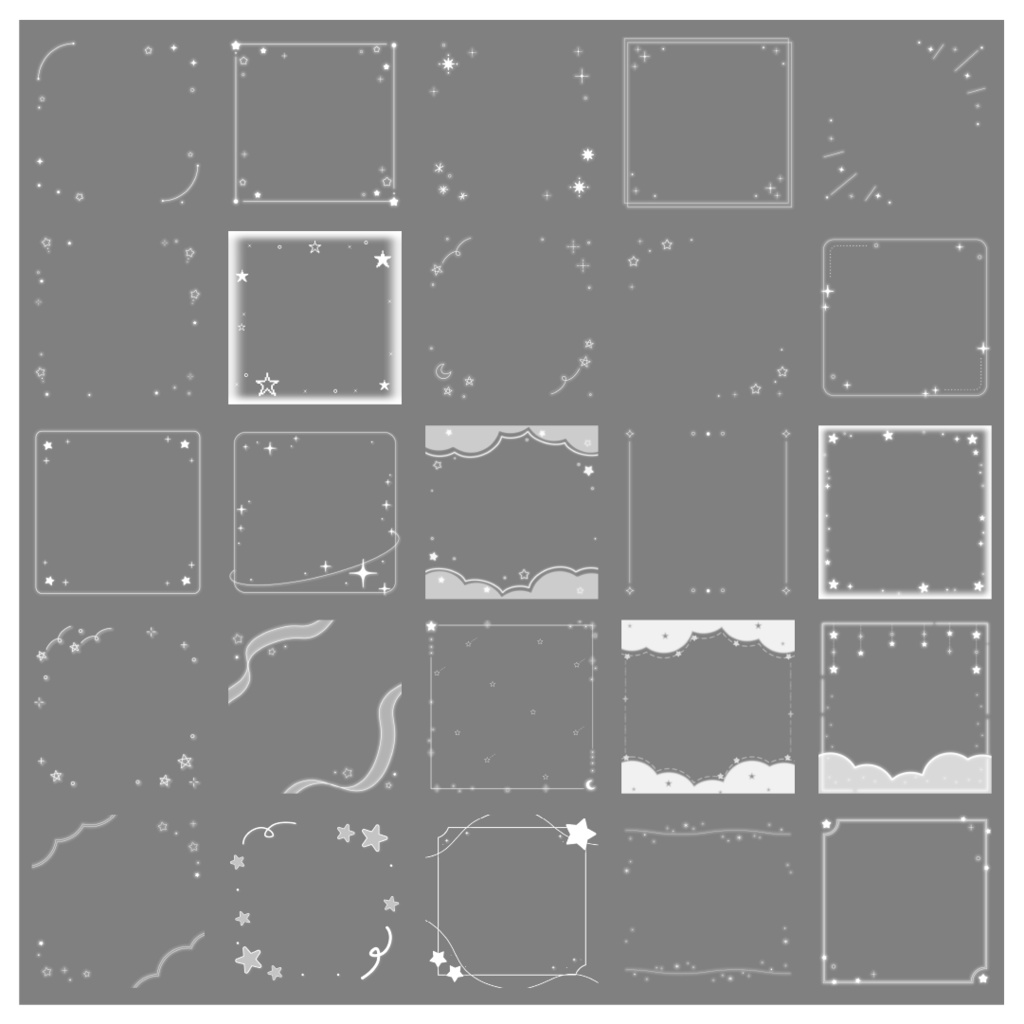 【100種】星1:1フレームセット