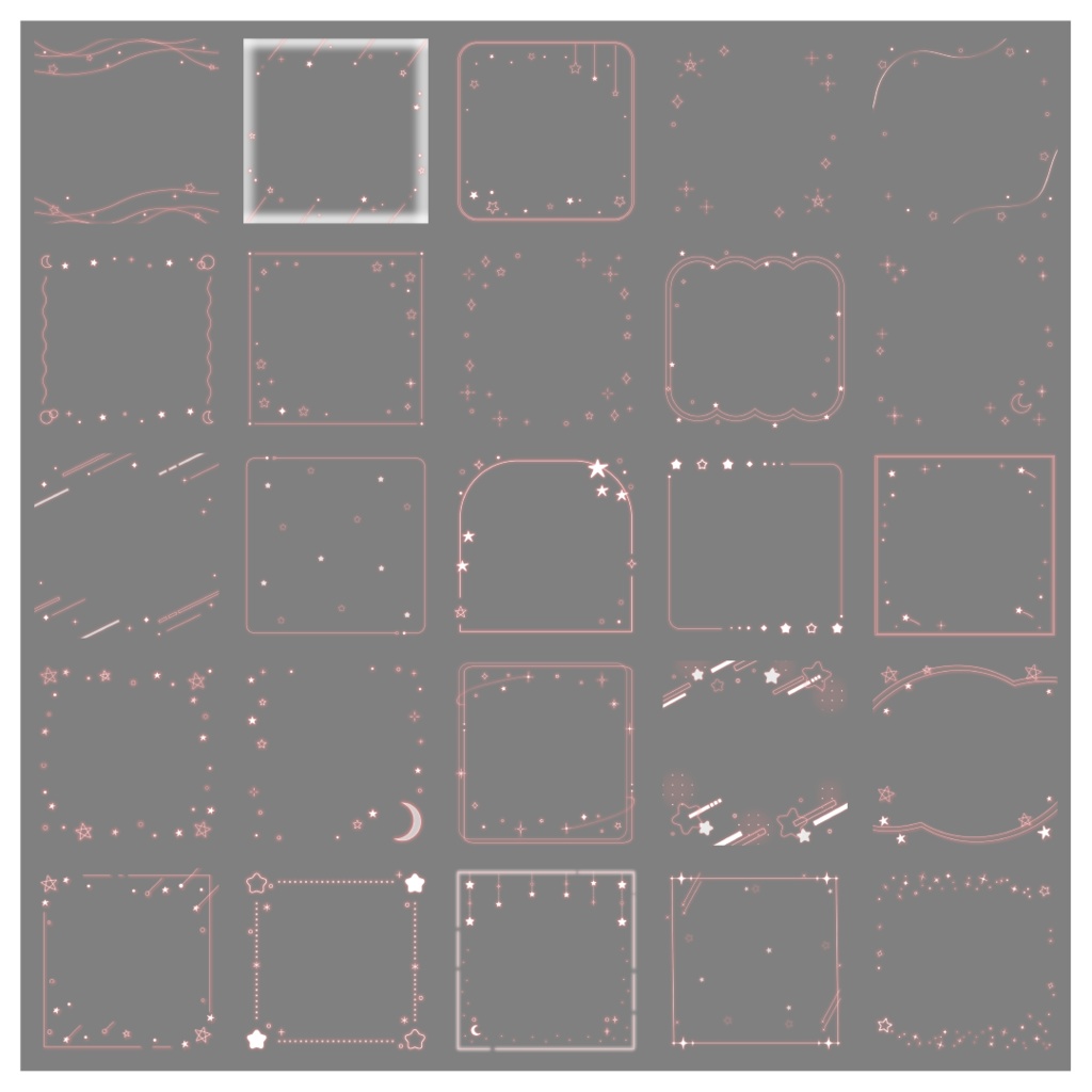 【100種】星1:1フレームセット