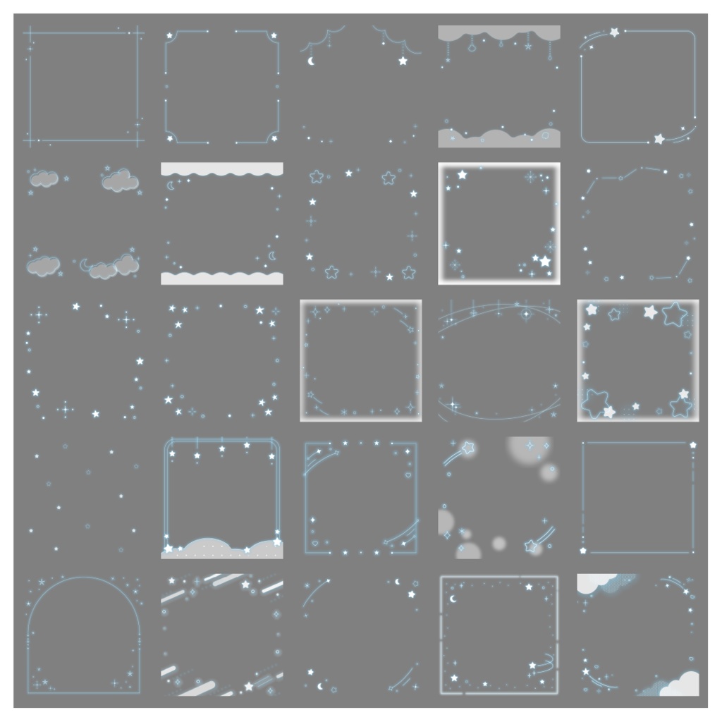 【100種】星1:1フレームセット