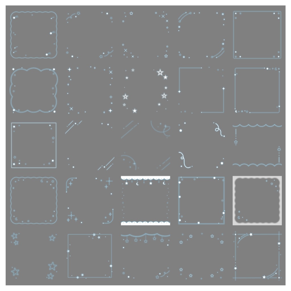 【100種】星1:1フレームセット