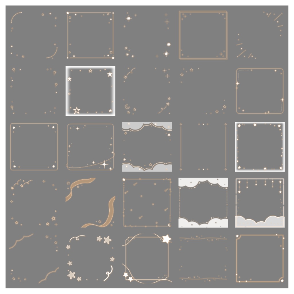 【100種】星1:1フレームセット