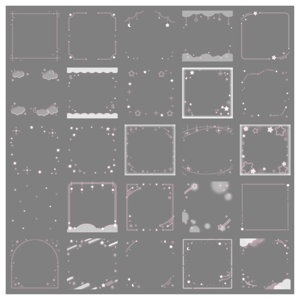 【100種】星1:1フレームセット