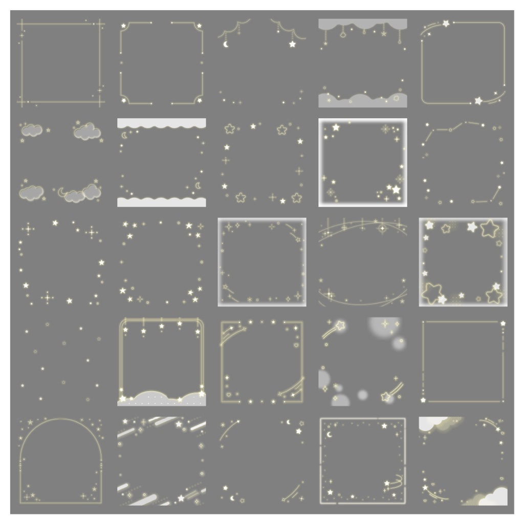 【100種】星1:1フレームセット