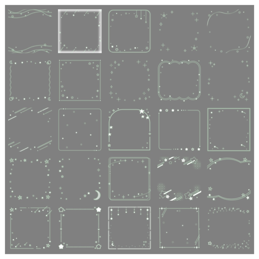 【100種】星1:1フレームセット