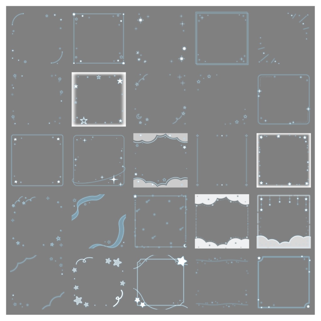 【100種】星1:1フレームセット