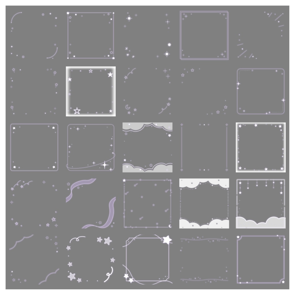 【100種】星1:1フレームセット