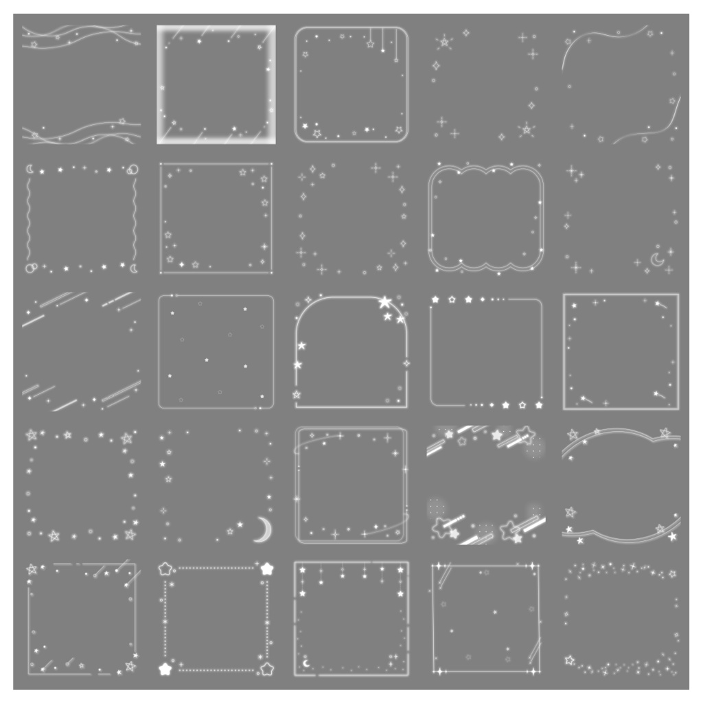 【100種】星1:1フレームセット