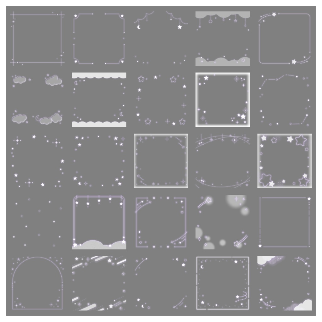 【100種】星1:1フレームセット