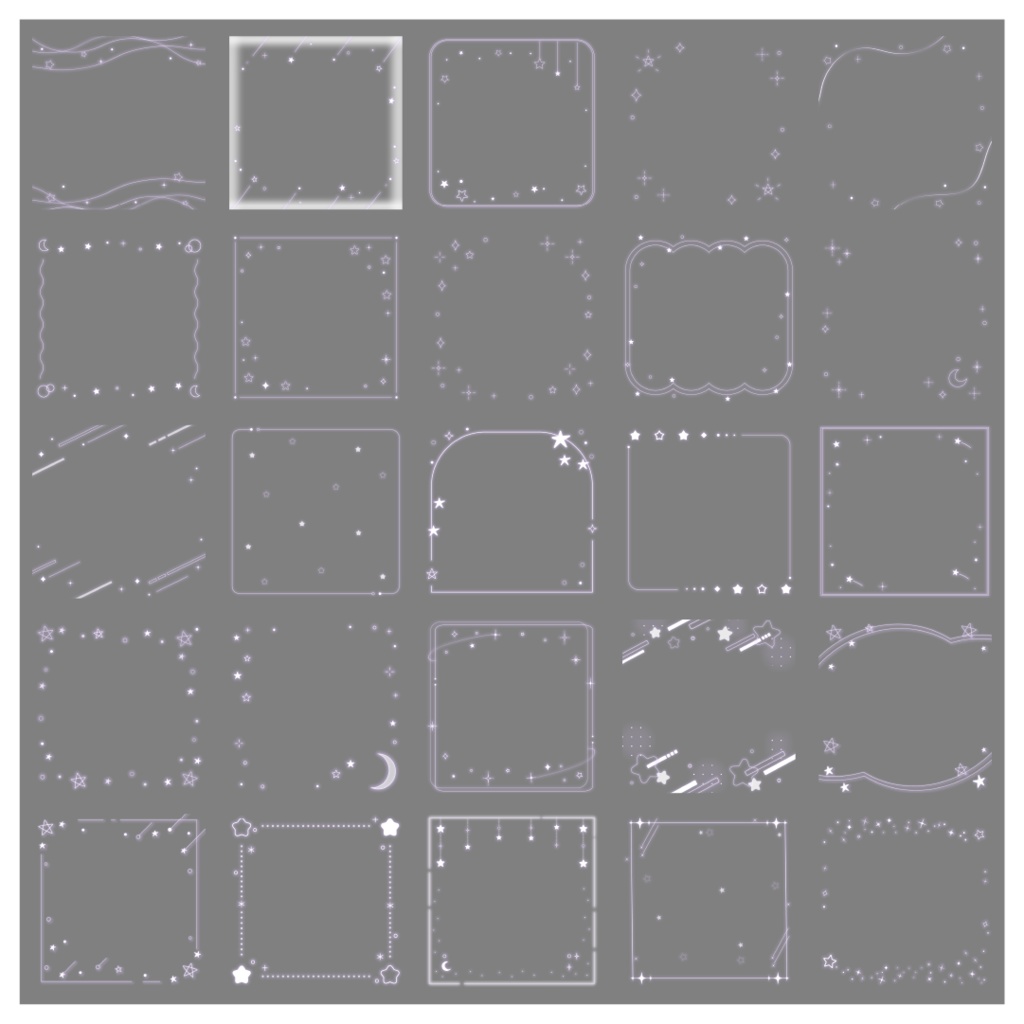 【100種】星1:1フレームセット