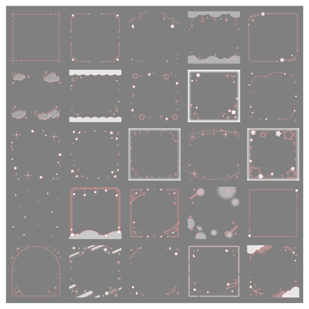 【100種】星1:1フレームセット