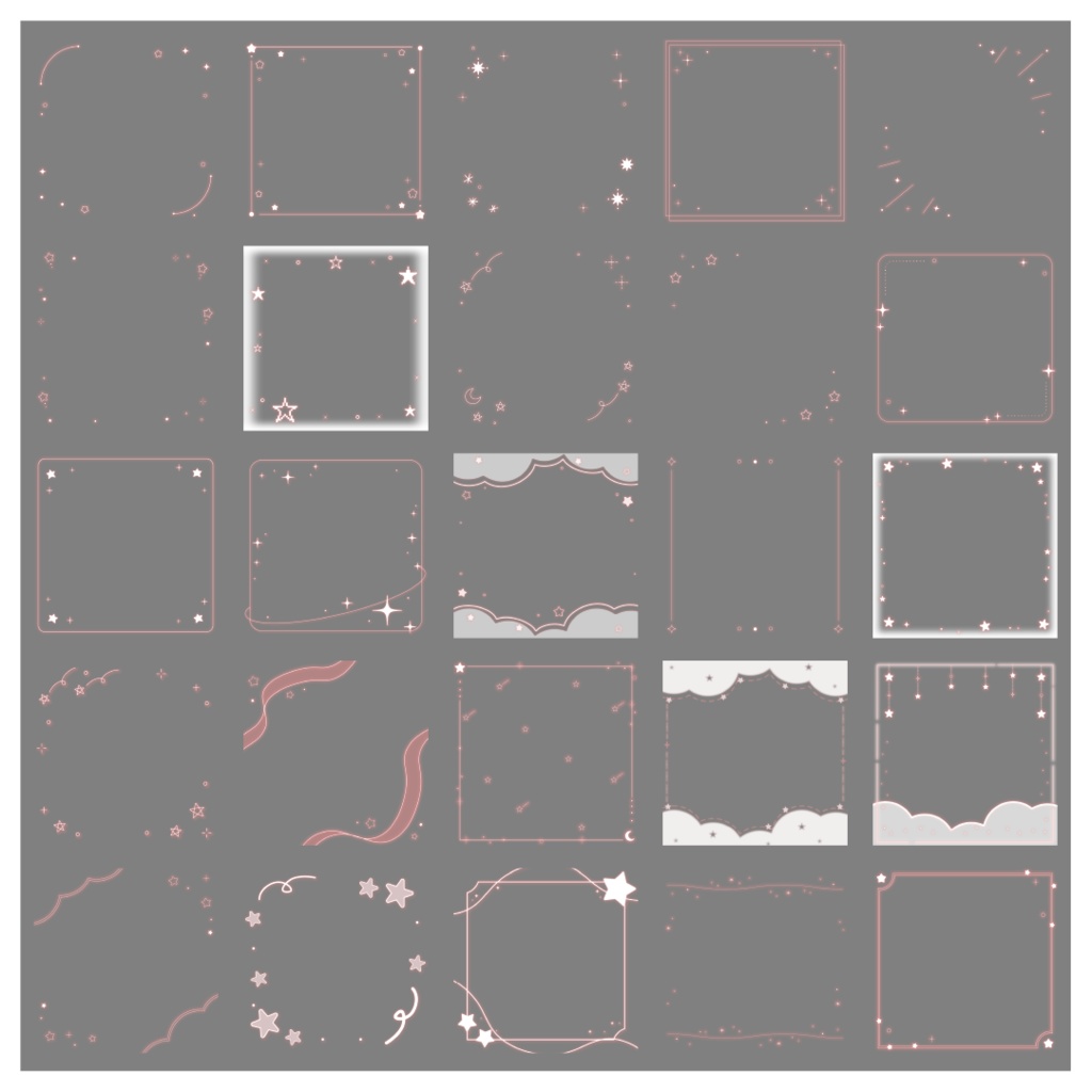 【100種】星1:1フレームセット