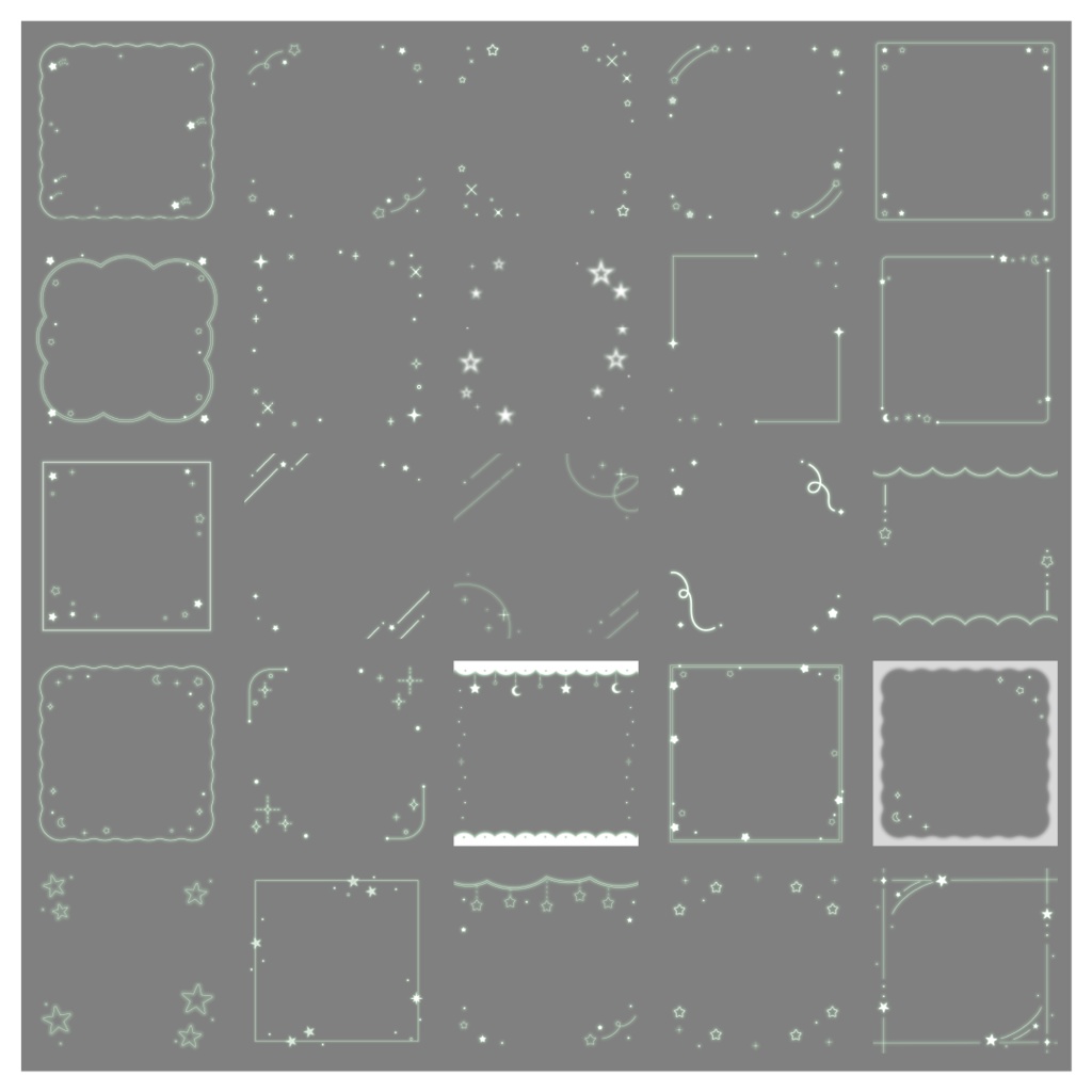 【100種】星1:1フレームセット