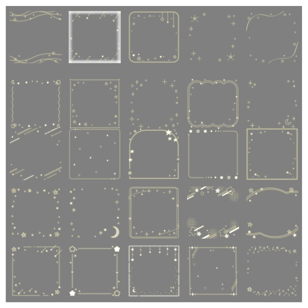 【100種】星1:1フレームセット