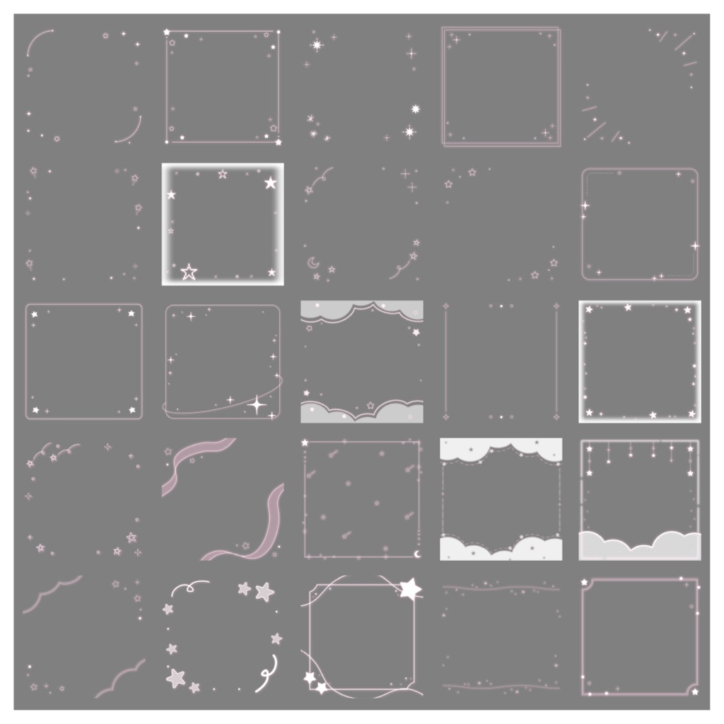 【100種】星1:1フレームセット