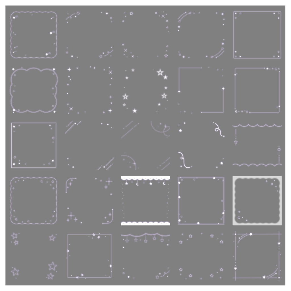 【100種】星1:1フレームセット