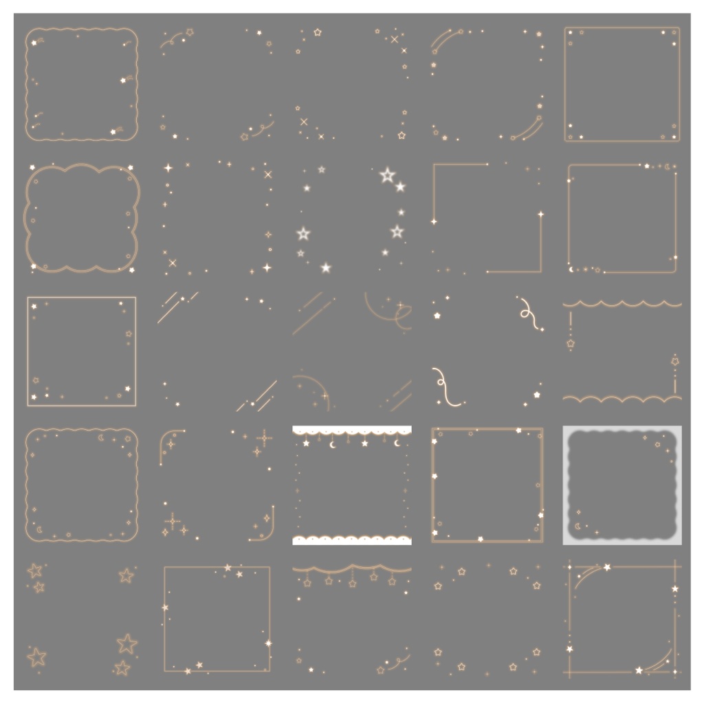 【100種】星1:1フレームセット