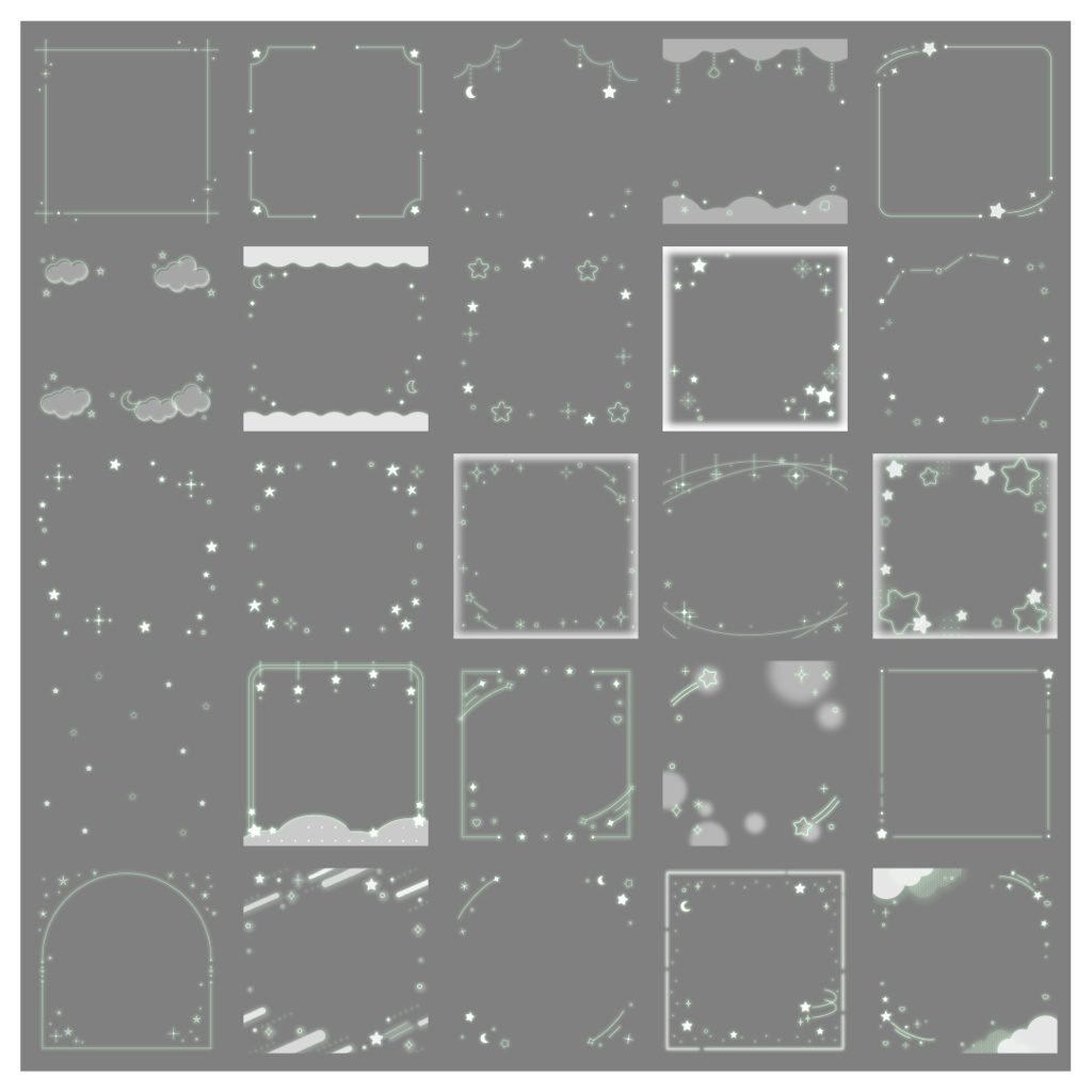 【100種】星1:1フレームセット