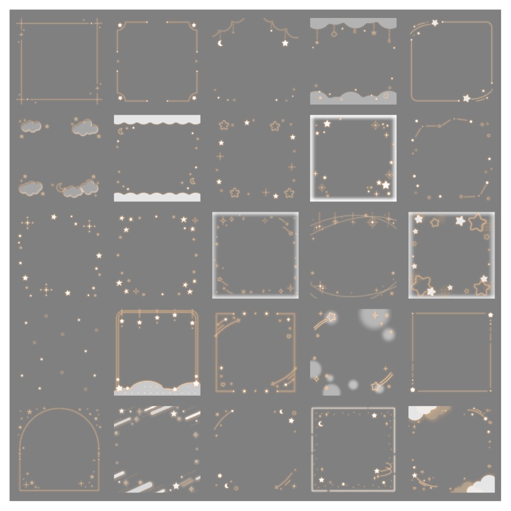 【100種】星1:1フレームセット