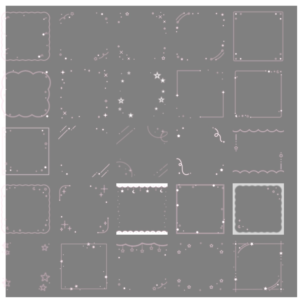 【100種】星1:1フレームセット