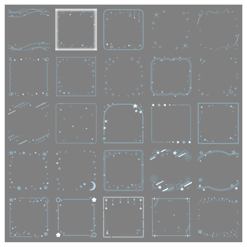 【100種】星1:1フレームセット