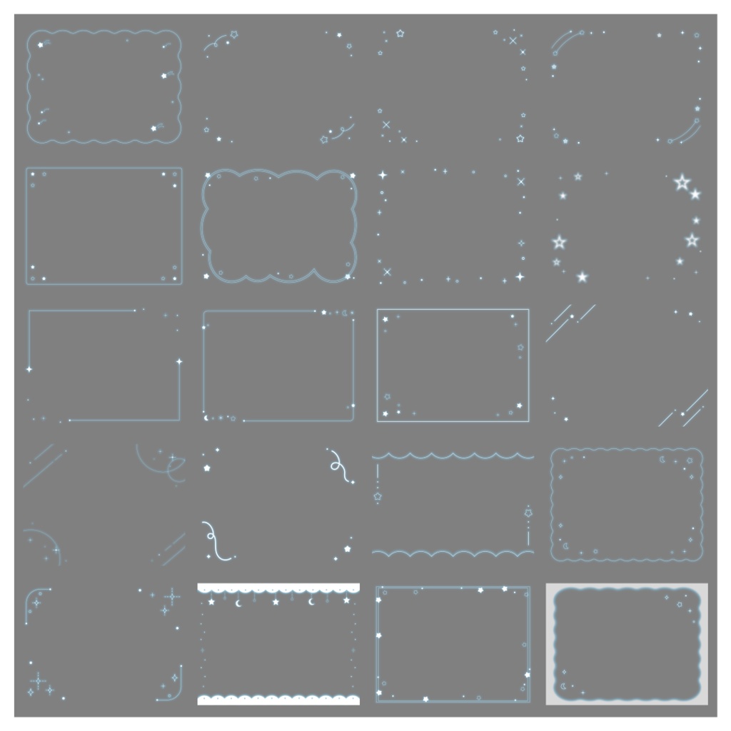 【100種】星4:3フレームセット