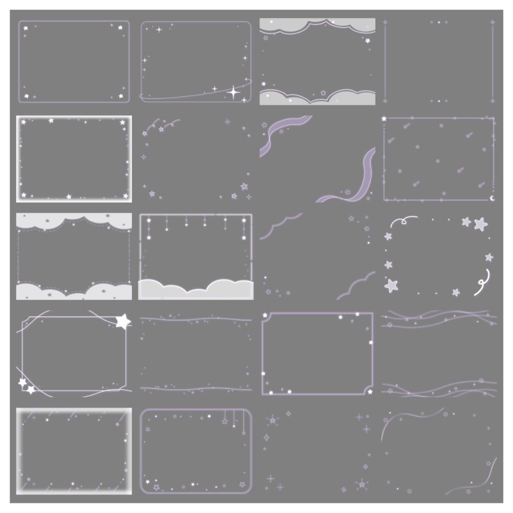 【100種】星4:3フレームセット