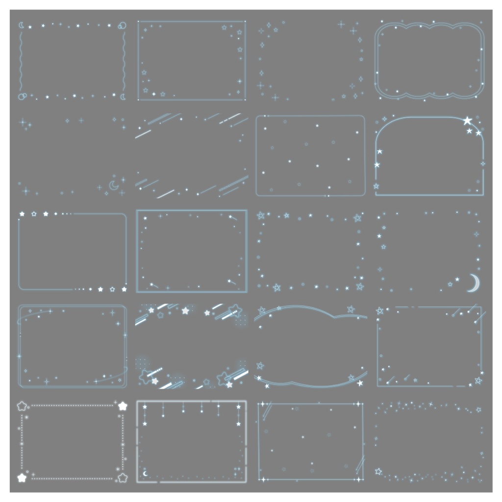 【100種】星4:3フレームセット