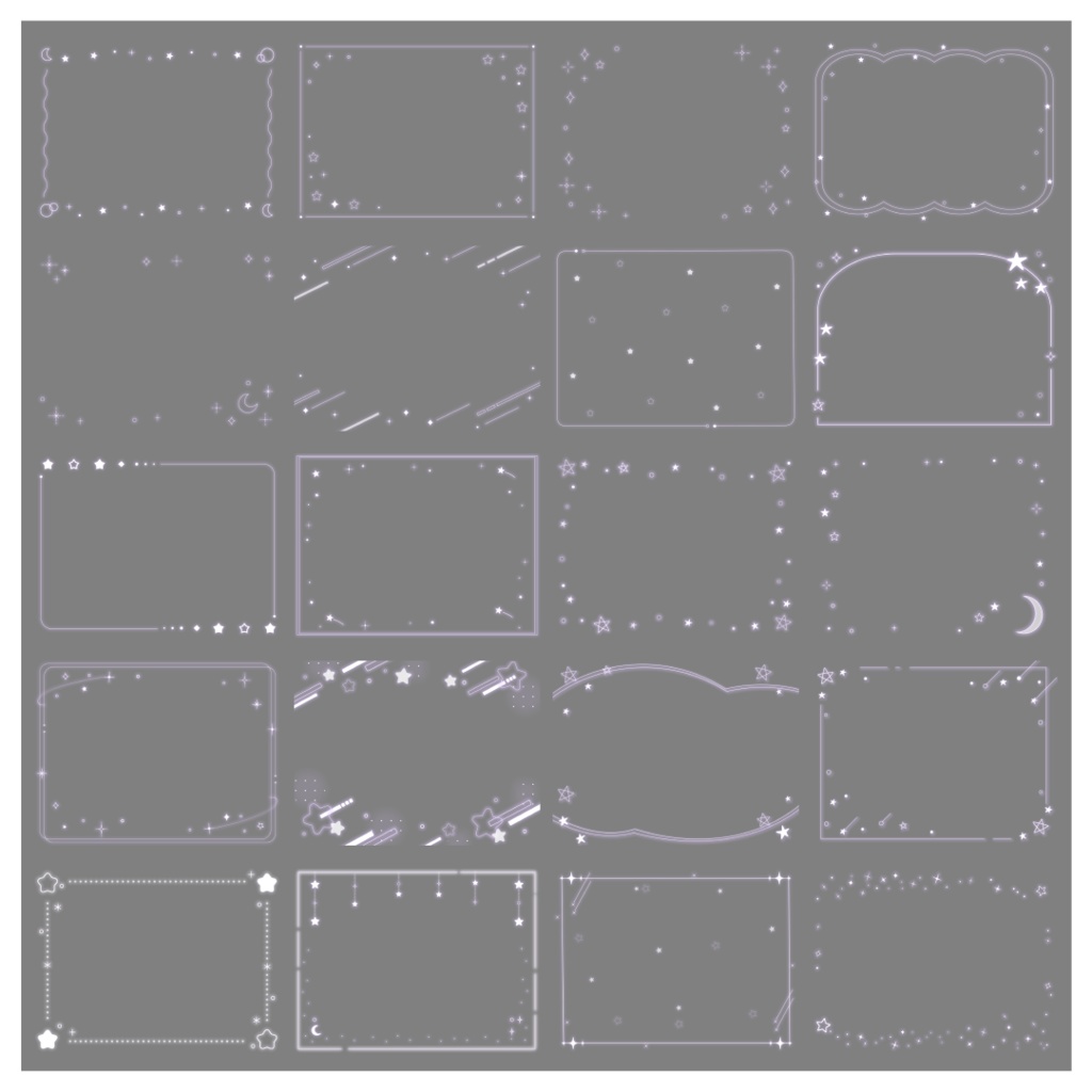 【100種】星4:3フレームセット