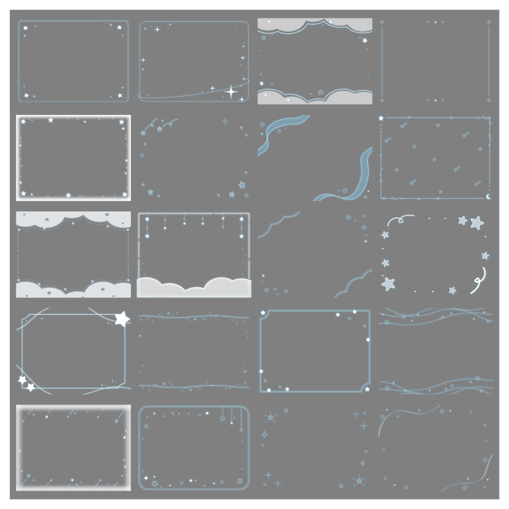 【100種】星4:3フレームセット