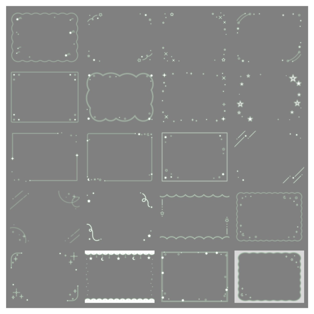 【100種】星4:3フレームセット