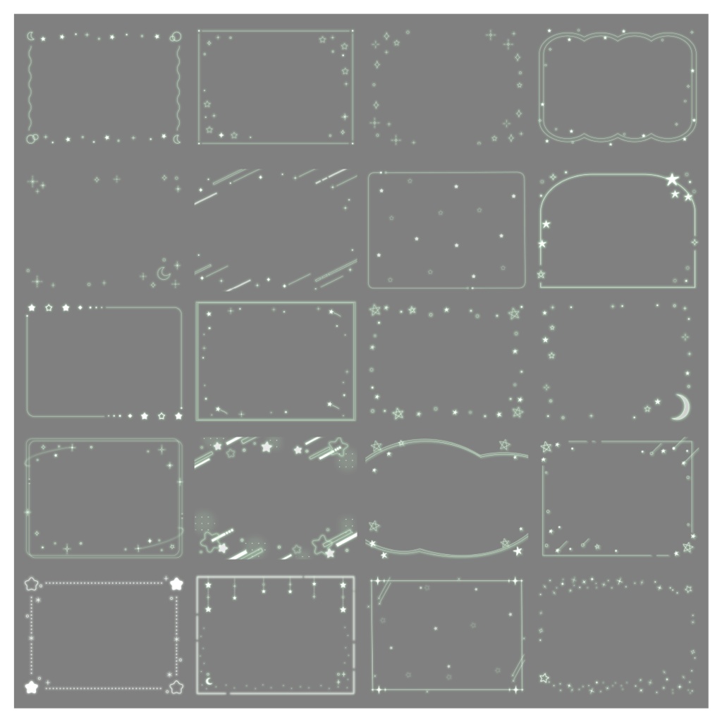 【100種】星4:3フレームセット