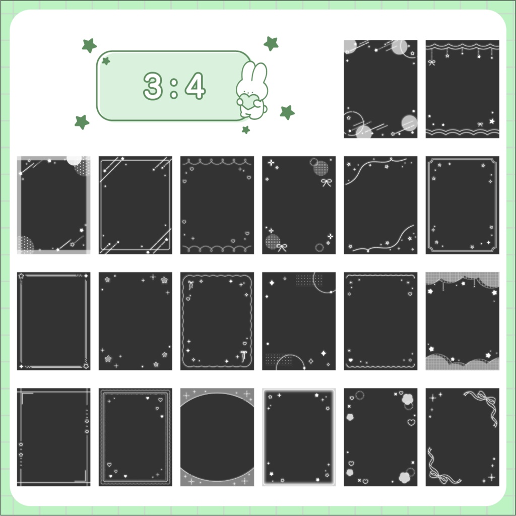 【新作デザイン】SNS投稿用フレームセット