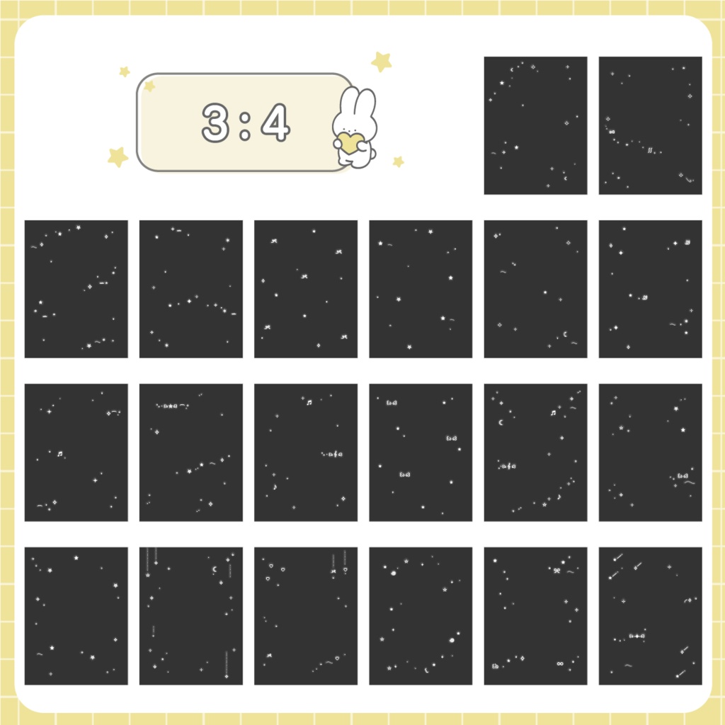 全面キラキラフレーム・スタンプ