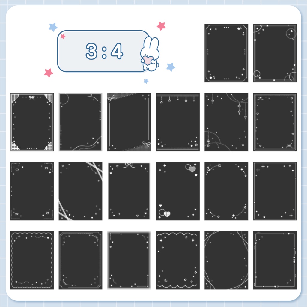 【新作デザイン】SNS投稿用フレームセット