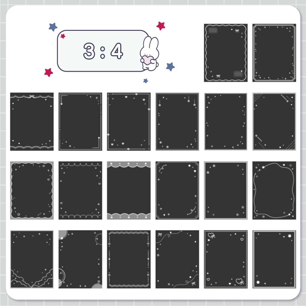 【新作デザイン】SNS投稿用フレームセット